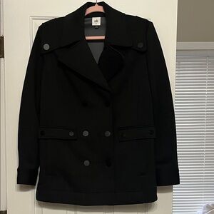 CAbi Women's Elegant Black Peacoat
